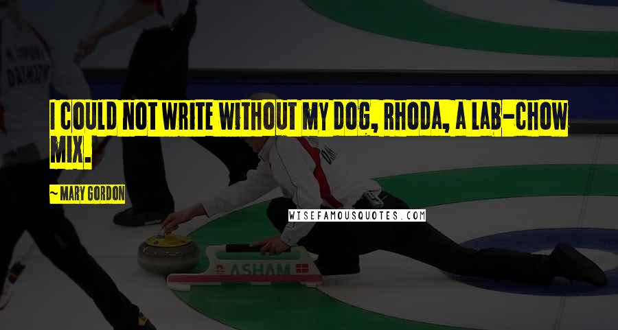 Mary Gordon Quotes: I could not write without my dog, Rhoda, a Lab-chow mix.