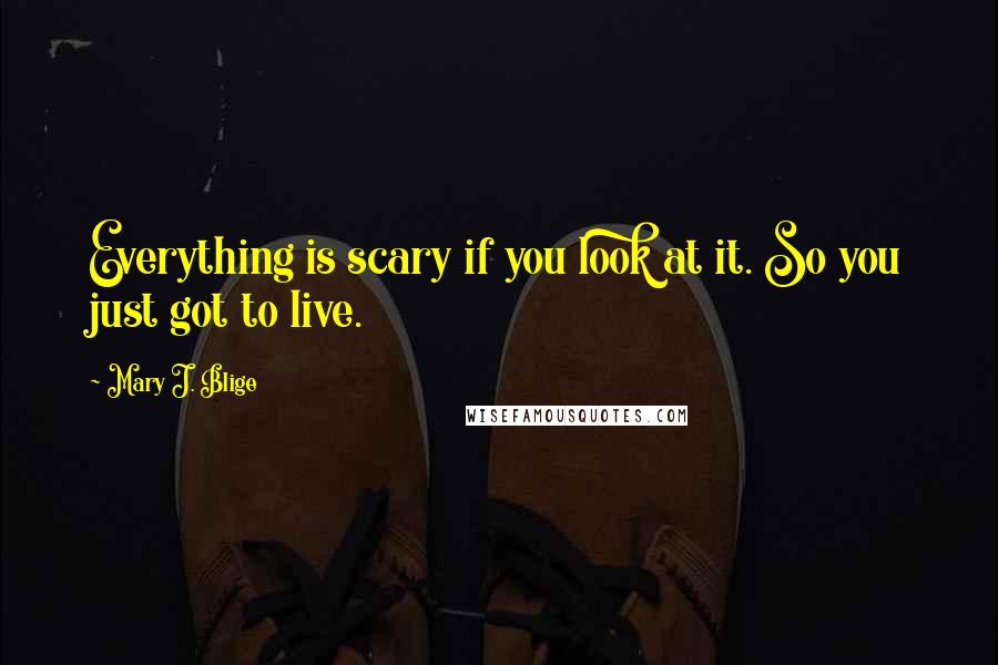 Mary J. Blige Quotes: Everything is scary if you look at it. So you just got to live.