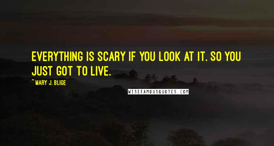 Mary J. Blige Quotes: Everything is scary if you look at it. So you just got to live.