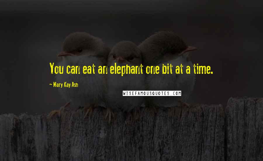 Mary Kay Ash Quotes: You can eat an elephant one bit at a time.