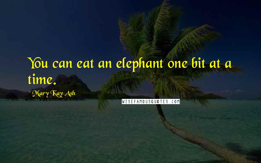 Mary Kay Ash Quotes: You can eat an elephant one bit at a time.