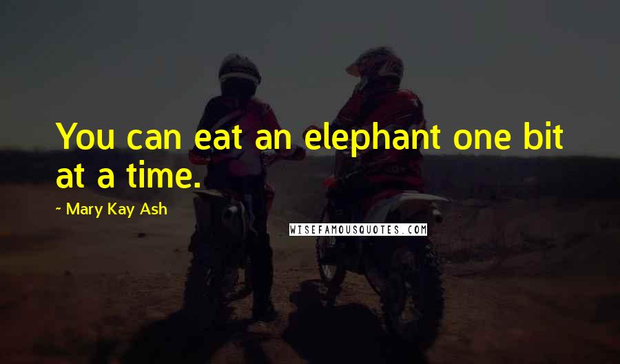 Mary Kay Ash Quotes: You can eat an elephant one bit at a time.