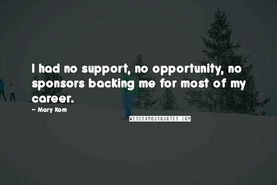 Mary Kom Quotes: I had no support, no opportunity, no sponsors backing me for most of my career.