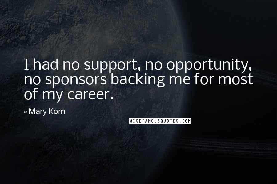 Mary Kom Quotes: I had no support, no opportunity, no sponsors backing me for most of my career.