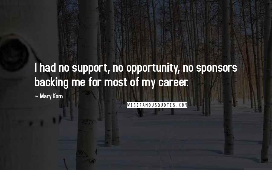 Mary Kom Quotes: I had no support, no opportunity, no sponsors backing me for most of my career.