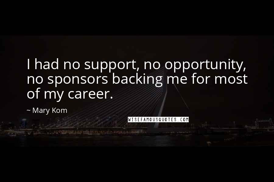 Mary Kom Quotes: I had no support, no opportunity, no sponsors backing me for most of my career.