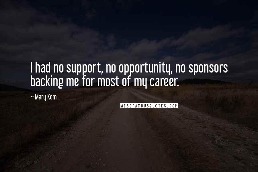 Mary Kom Quotes: I had no support, no opportunity, no sponsors backing me for most of my career.