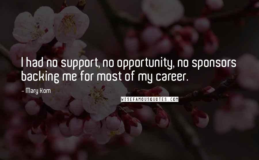 Mary Kom Quotes: I had no support, no opportunity, no sponsors backing me for most of my career.