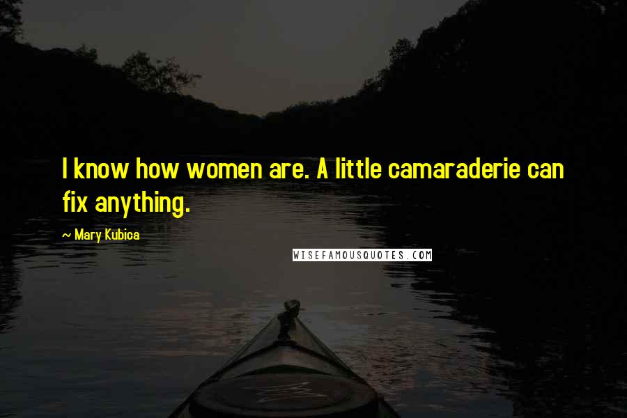 Mary Kubica Quotes: I know how women are. A little camaraderie can fix anything.