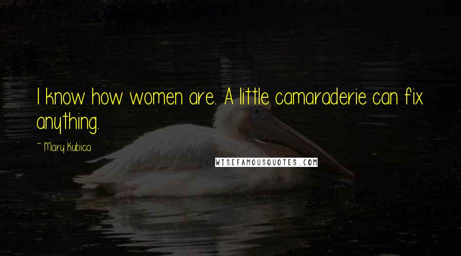 Mary Kubica Quotes: I know how women are. A little camaraderie can fix anything.