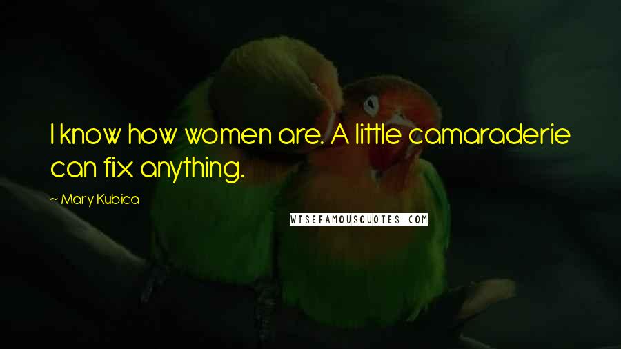 Mary Kubica Quotes: I know how women are. A little camaraderie can fix anything.