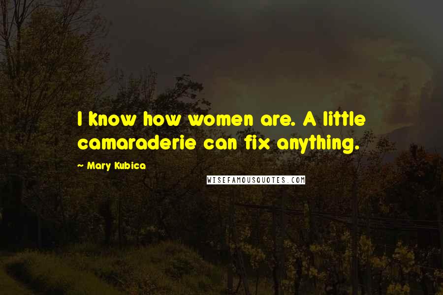 Mary Kubica Quotes: I know how women are. A little camaraderie can fix anything.