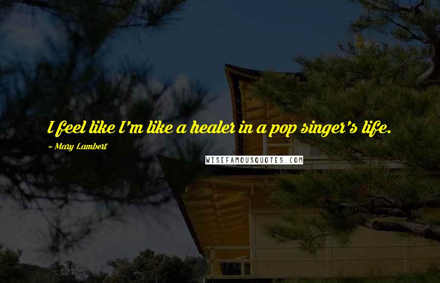 Mary Lambert Quotes: I feel like I'm like a healer in a pop singer's life.