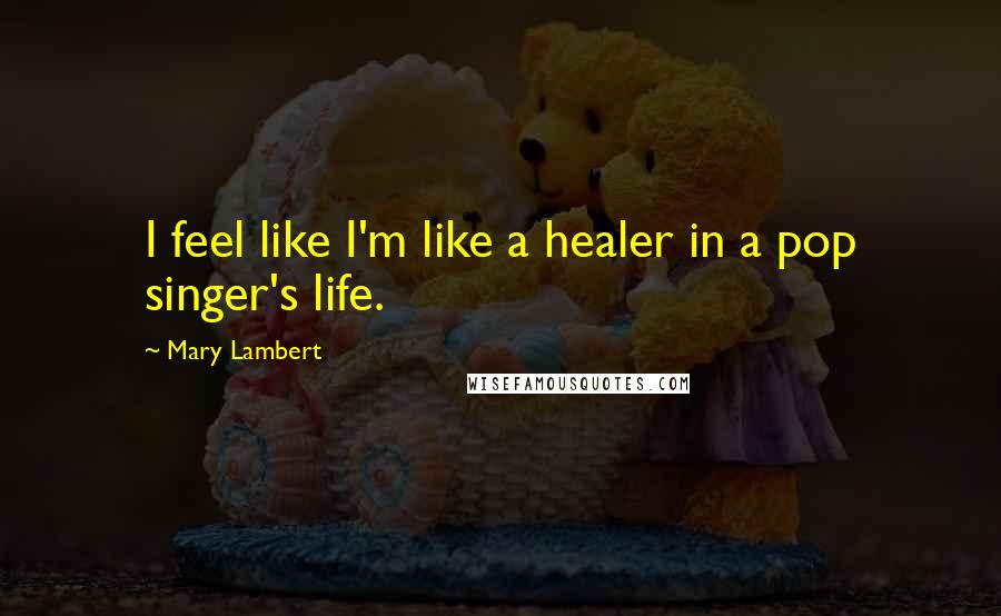 Mary Lambert Quotes: I feel like I'm like a healer in a pop singer's life.