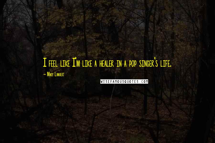 Mary Lambert Quotes: I feel like I'm like a healer in a pop singer's life.