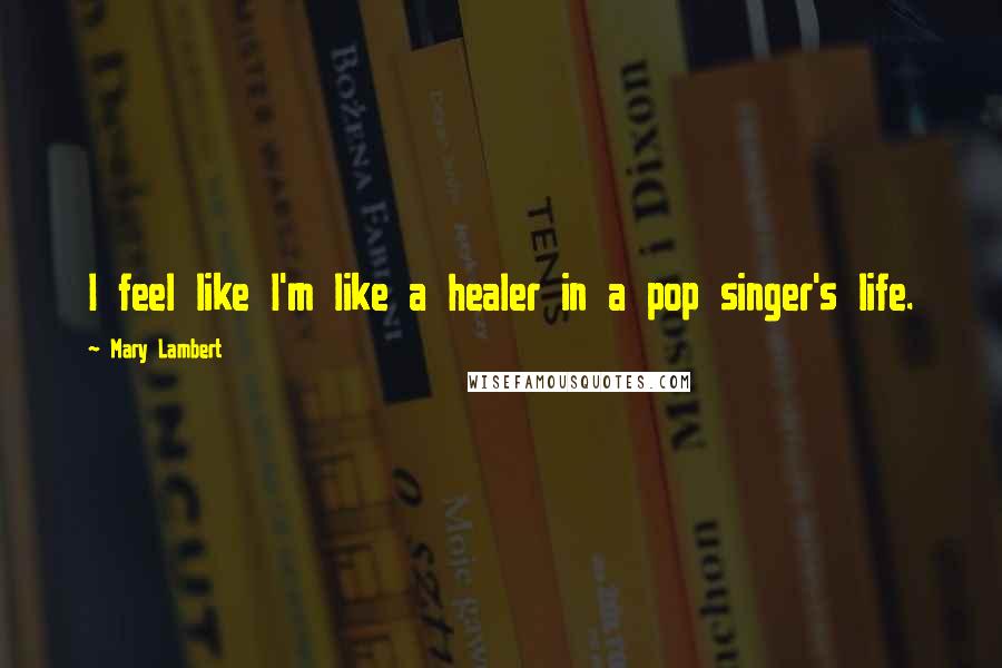 Mary Lambert Quotes: I feel like I'm like a healer in a pop singer's life.