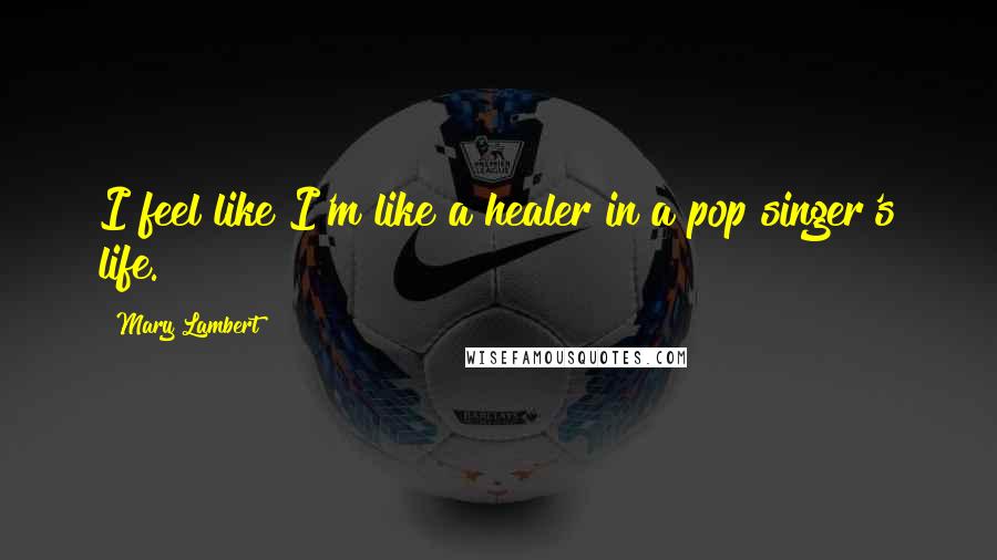 Mary Lambert Quotes: I feel like I'm like a healer in a pop singer's life.