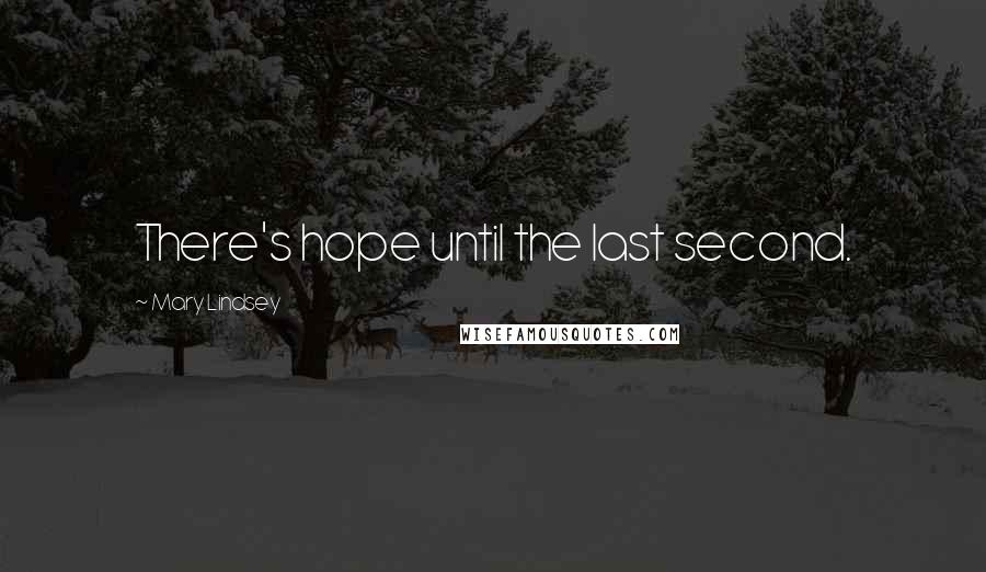 Mary Lindsey Quotes: There's hope until the last second.