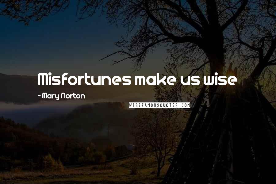 Mary Norton Quotes: Misfortunes make us wise
