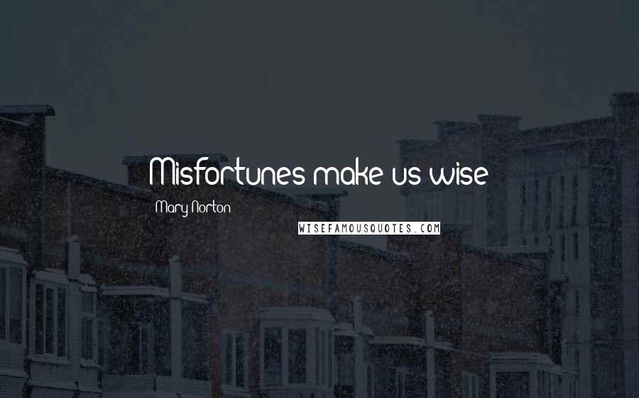 Mary Norton Quotes: Misfortunes make us wise