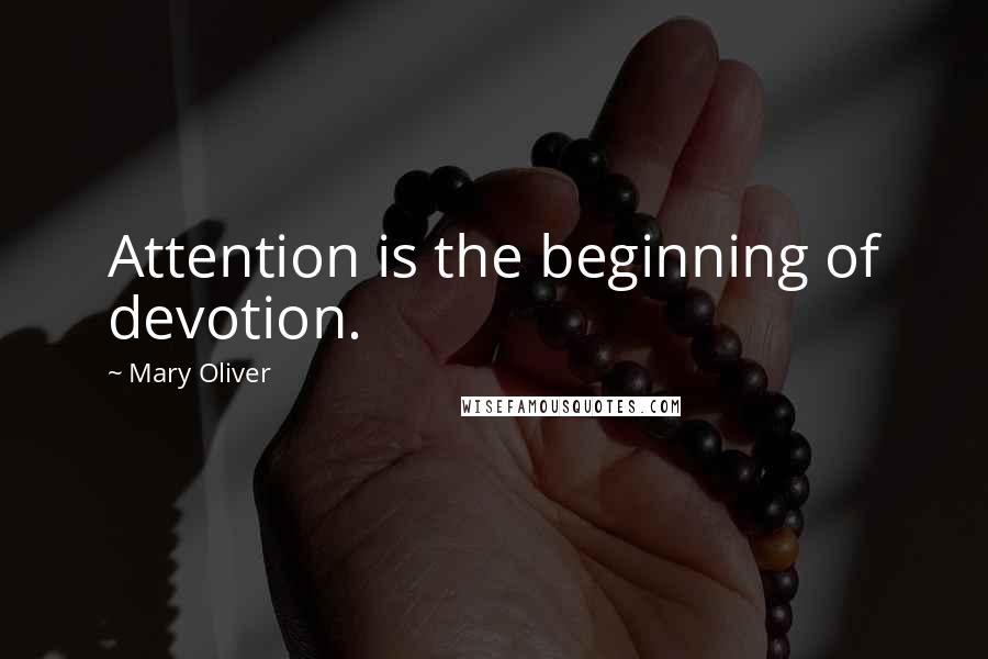 Mary Oliver Quotes: Attention is the beginning of devotion.