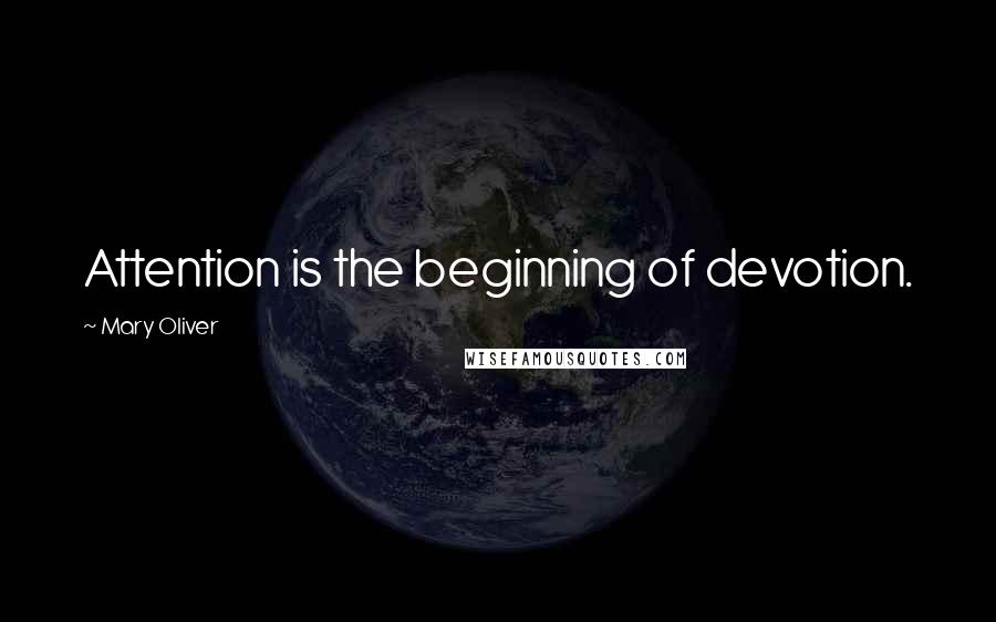 Mary Oliver Quotes: Attention is the beginning of devotion.