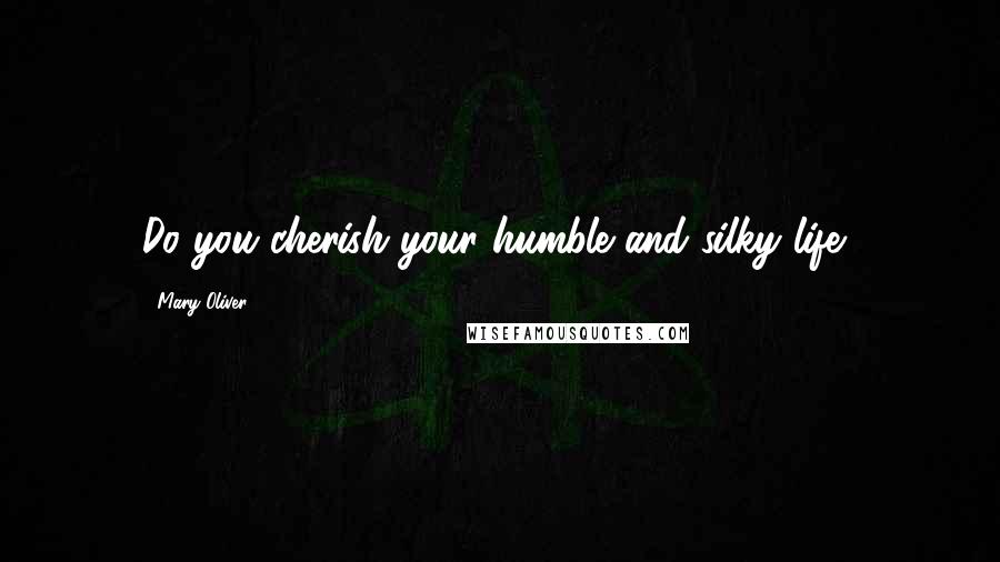 Mary Oliver Quotes: Do you cherish your humble and silky life?