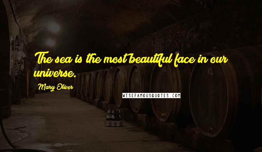 Mary Oliver Quotes: The sea is the most beautiful face in our universe.