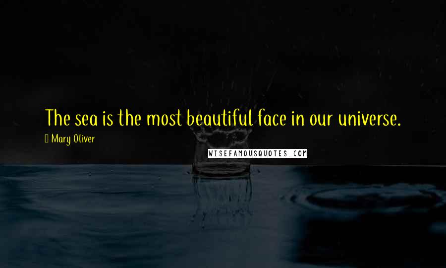 Mary Oliver Quotes: The sea is the most beautiful face in our universe.