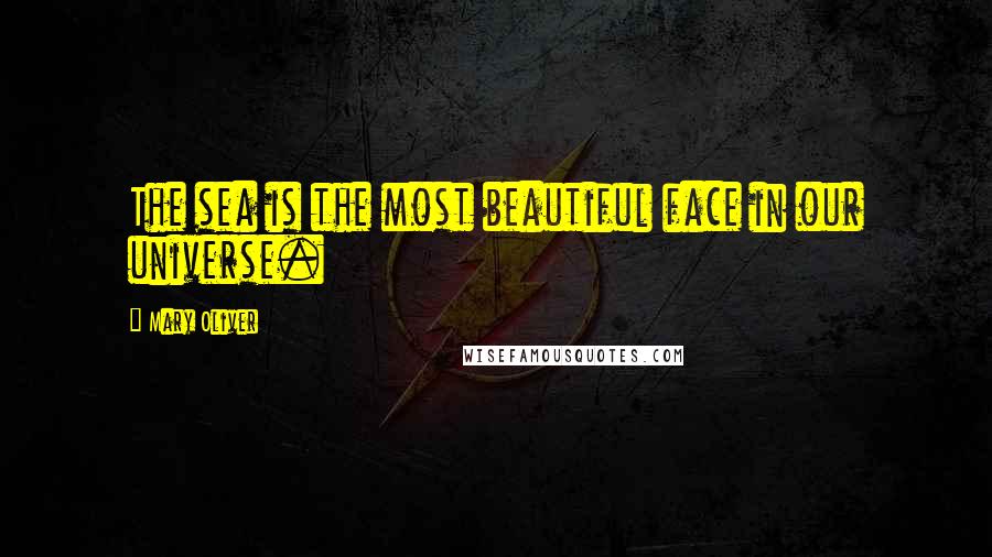 Mary Oliver Quotes: The sea is the most beautiful face in our universe.