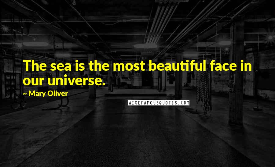 Mary Oliver Quotes: The sea is the most beautiful face in our universe.
