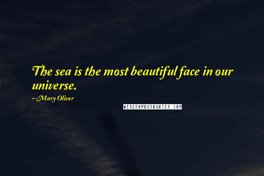 Mary Oliver Quotes: The sea is the most beautiful face in our universe.