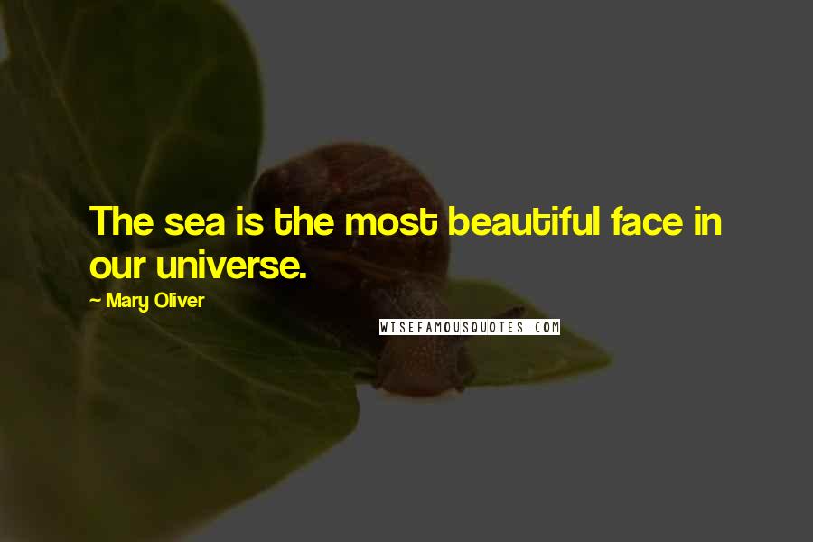 Mary Oliver Quotes: The sea is the most beautiful face in our universe.