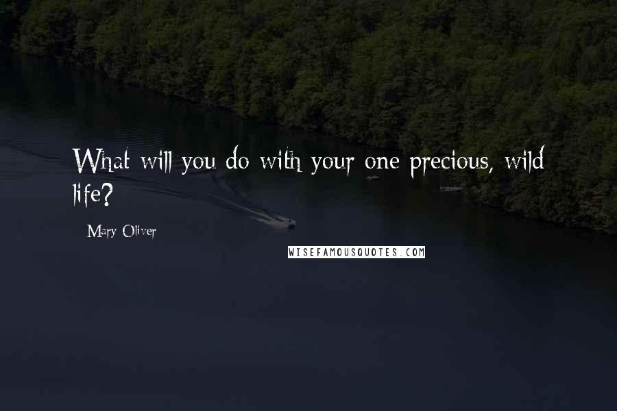 Mary Oliver Quotes: What will you do with your one precious, wild life?