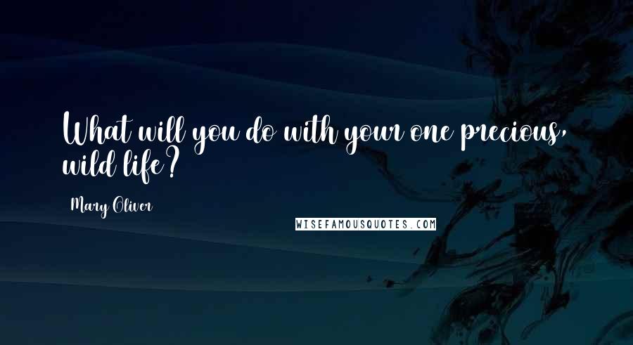 Mary Oliver Quotes: What will you do with your one precious, wild life?