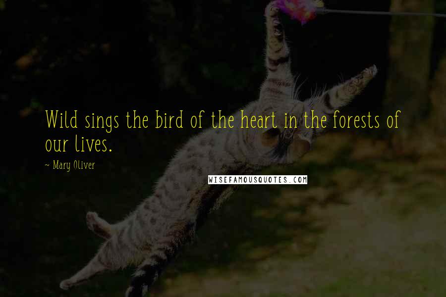 Mary Oliver Quotes: Wild sings the bird of the heart in the forests of our lives.