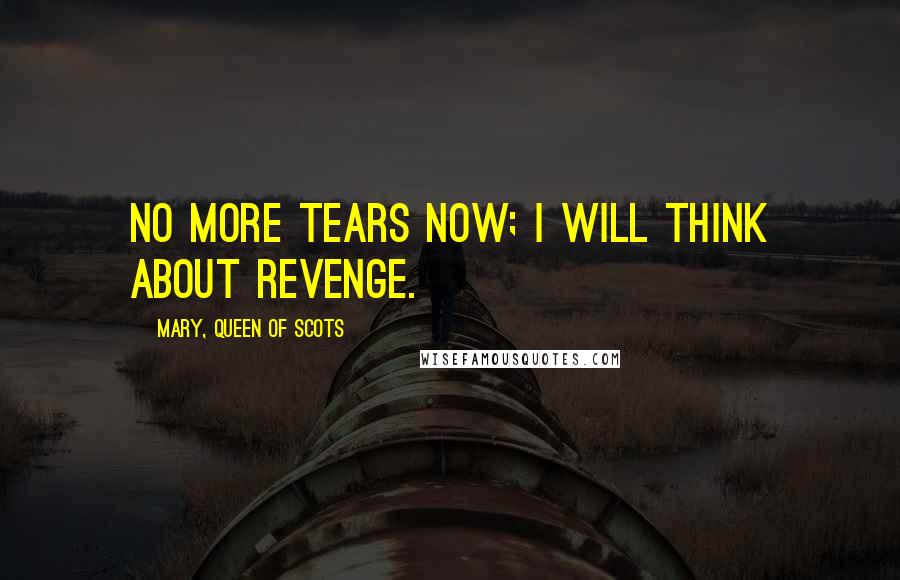 Mary, Queen Of Scots Quotes: No more tears now; I will think about revenge.