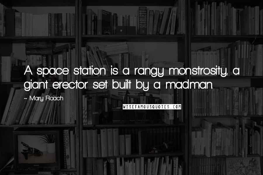 Mary Roach Quotes: A space station is a rangy monstrosity, a giant erector set built by a madman.