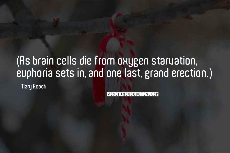 Mary Roach Quotes: (As brain cells die from oxygen starvation, euphoria sets in, and one last, grand erection.)