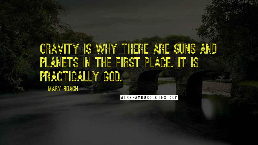 Mary Roach Quotes: Gravity is why there are suns and planets in the first place. It is practically God.