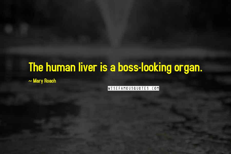 Mary Roach Quotes: The human liver is a boss-looking organ.