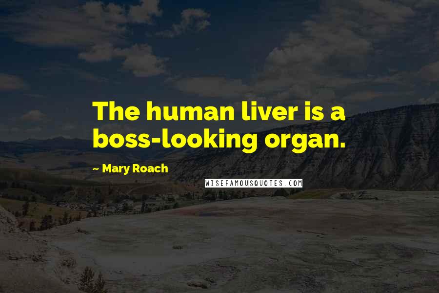 Mary Roach Quotes: The human liver is a boss-looking organ.