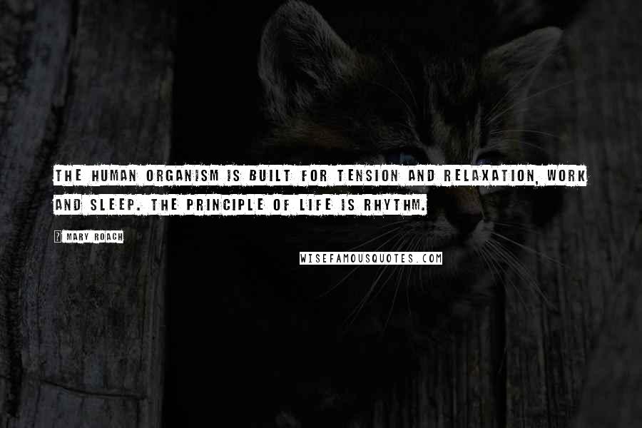 Mary Roach Quotes: The human organism is built for tension and relaxation, work and sleep. The principle of life is rhythm.