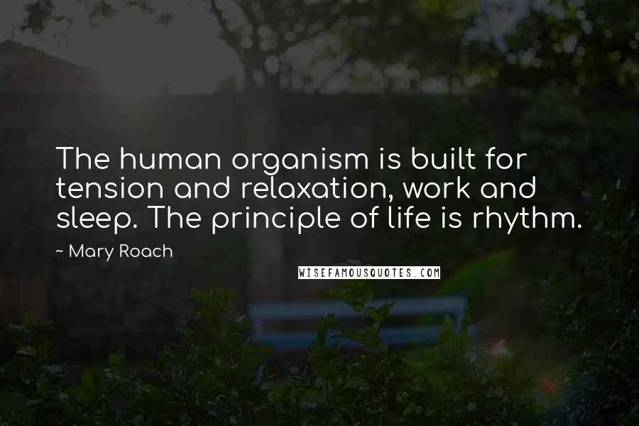 Mary Roach Quotes: The human organism is built for tension and relaxation, work and sleep. The principle of life is rhythm.