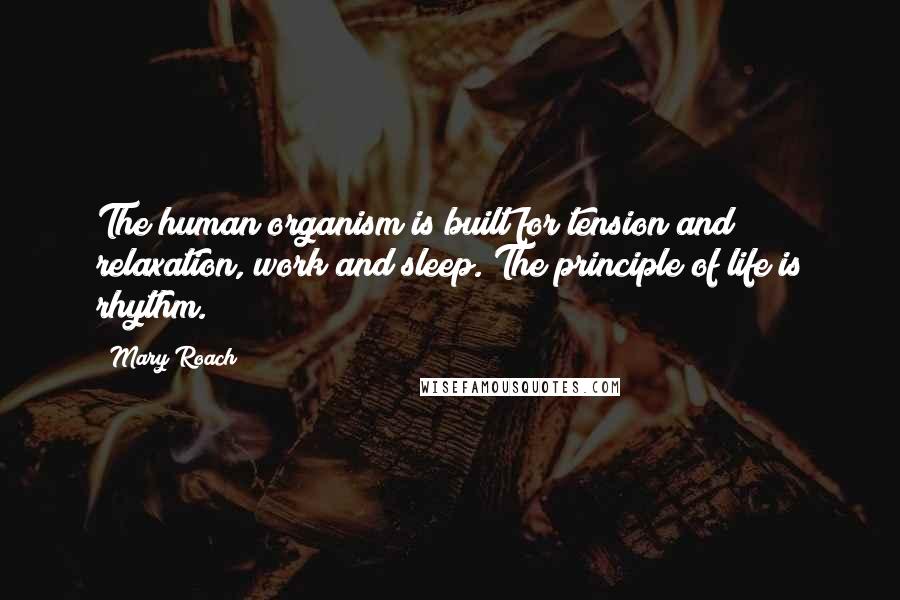 Mary Roach Quotes: The human organism is built for tension and relaxation, work and sleep. The principle of life is rhythm.