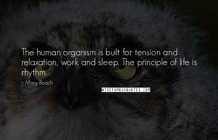 Mary Roach Quotes: The human organism is built for tension and relaxation, work and sleep. The principle of life is rhythm.