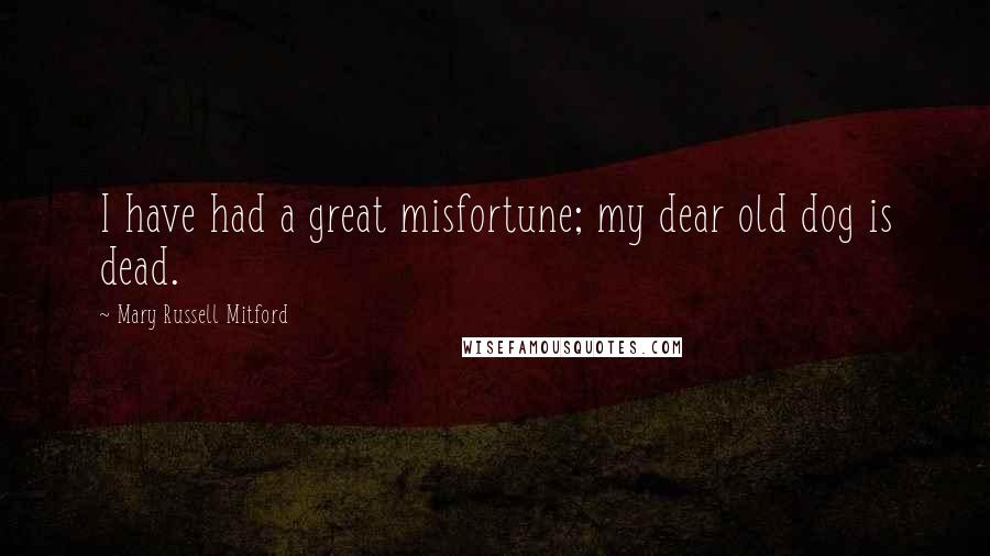 Mary Russell Mitford Quotes: I have had a great misfortune; my dear old dog is dead.