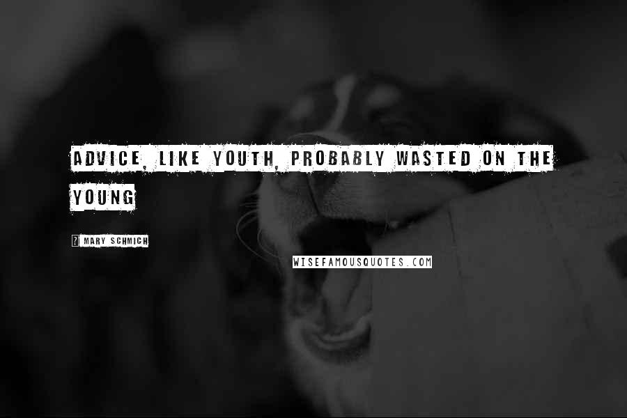Mary Schmich Quotes: Advice, like youth, probably wasted on the young