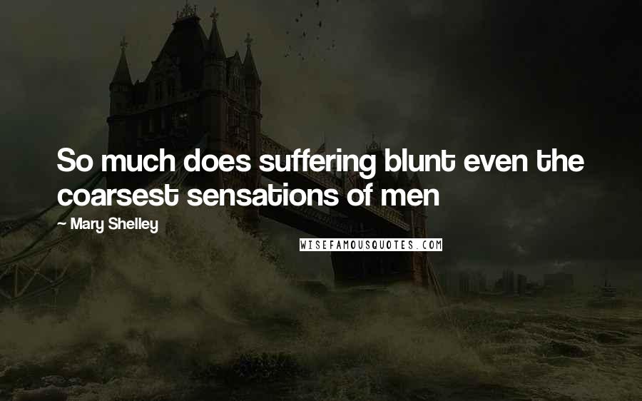 Mary Shelley Quotes: So much does suffering blunt even the coarsest sensations of men