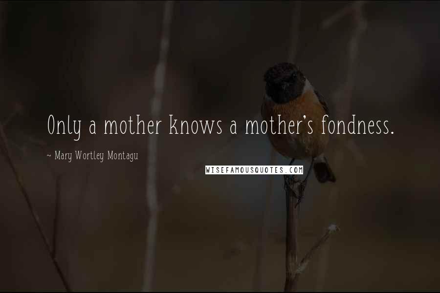 Mary Wortley Montagu Quotes: Only a mother knows a mother's fondness.